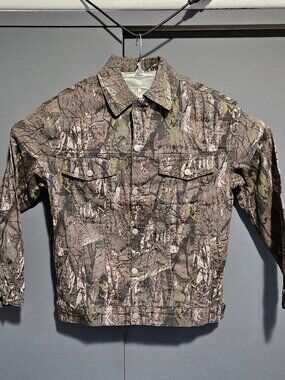Mens Camo Jean Jacket size S Hinting